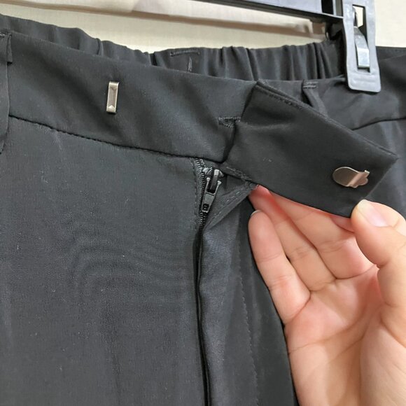 A New Day Women's Size 6 Black High-Rise Satin Side Striped Straight Trouser - Picture 10 of 14